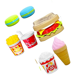 kit Comidinha Sanduiche Lanche  infantil lanchinhos doces sorvetes acessórios
