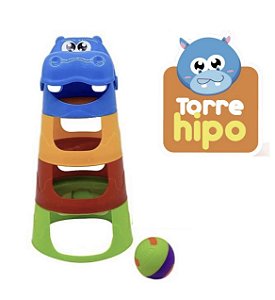 Brinquedo Torre Hipopotamo Infantil Educativo Didatico