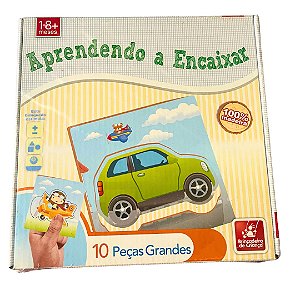 Brinquedo Pedagógico e Educativo Aprendendo a Encaixar 10 Peças em Madeira - Brincadeira de Criança
