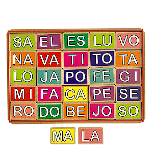 Formando Palavras Sílabas Pedagógico Educativo 50 Peças Mdf