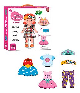 Brinquedo Educativo Em Madeira Veste E Brinca - Alinhavos
