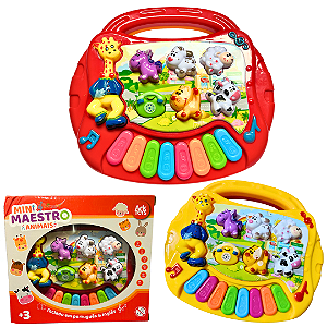 Teclado Piano Musical Infantil  Bichos Mini Maestro Animais Ark Toys