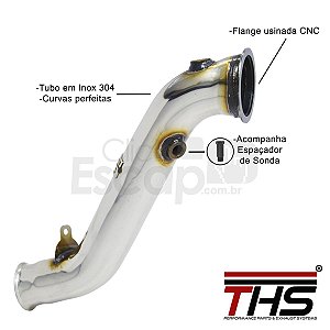 DOWNPIPE THS INOX 304 MERCEDES W204 C160 C180 C200 1.6 TURBO 2011 A 2014