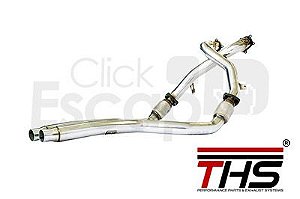 DOWNPIPE + MID PIPE THS INOX 304 03 POl. AUDI RS6 RS7 S6 S7 4.0 BITURBO 2012 A 2019