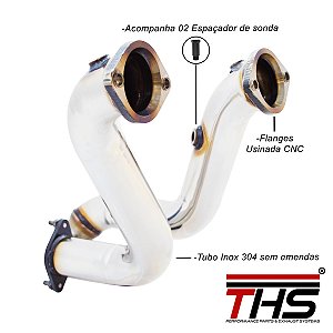 DOWNPIPE INOX 304 3.0 POL. RANGER RAPTOR 3.0 V6 GASOLINA 2023 EM DIANTE