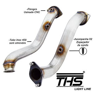 DOWNPIPE INOX 409 3.0 POL. RANGER RAPTOR 3.0 V6 GASOLINA 2023 EM DIANTE