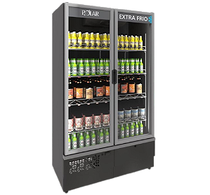 EXPOSITOR VERTICAL REFRIGERADOR EXTRA FRIO POLAR 2 PORTAS EVPEF115 220V