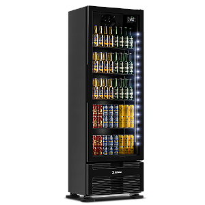 CERVEJEIRA PORTA DE VIDRO FULL BLACK 393L IMBERA CCV290 220V