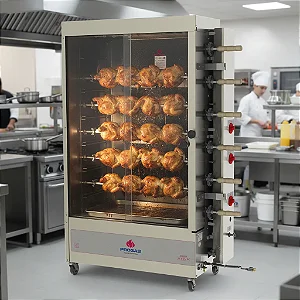 FORNO ASSADOR DE FRANGOS ROTATIVO INFRAFERMELHO GÁS PROGÁS PR631 BIVOLT