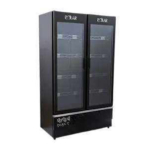 EXPOSITOR VERTICAL REFRIGERADO POLAR 2 PORTAS ALL BLACK INFINITE 127V EVPIEF-115