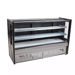 BALCÃO REFRIGERADO 2 PLACAS FRIAS 1,75M POLAR PRETO PLATINUM PBR 175 2P