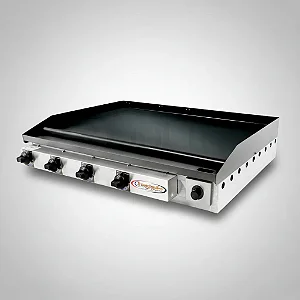 CHAPA PROFISSIONAL PARA LANCHE INOX 1050x60CM A GÁS ITAJOBI FOGÕES