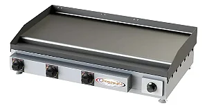 CHAPA PROFISSIONAL PARA LANCHE INOX 85x45CM A GÁS ITAJOBI FOGÕES