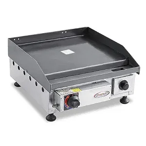 CHAPA PROFISSIONAL PARA LANCHE INOX 45x45CM A GÁS ITAJOBI FOGÕES