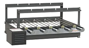 CHURRASQUEIRA GRILL GIRATÓRIA 5 ESPETOS PINTADA REGULAVÉL BIVOLT ITAJOBI