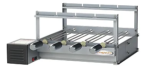 CHURRAQUEIRA INOX GRILL GIRATÓRIA COM 4 ESPETOS BIVOLT ITAJOBI