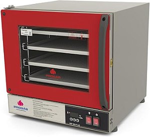 FORNO TURBO ELÉTRICO FAST OVEN DIGITAL VERMELHO PROGÁS PRP 004 PLUS 220V