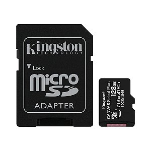 Memory Card Micro SD 128gb Kingston Canvas 100mbps