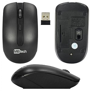 Mouse Sem Fio MB Tech MB54145 Preto 3200dpi
