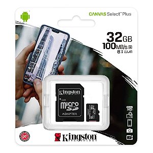 Memory Card Micro Sd 32gb Kingston Canvas Select 100mb/S