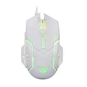 Mouse Gamer USB Evus Mo-09 Thundermaster 2400dpi Branco