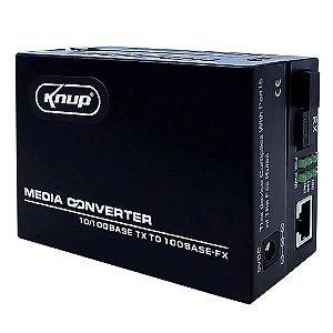 Conversor Mídia Fibra / Rede Knup A + B Gigabit
