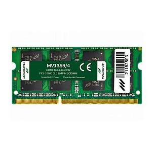 Memória Notebook Ddr3 4gb Macrovip PC3 10600 CL9 SODIMM