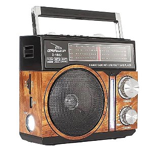Radio AM FM USB Grasep D-1602 c/ Bat Recarreg