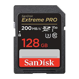 Memory Card SD 128gb Sandisk Extreme Pro Class U3 4K 200mbps