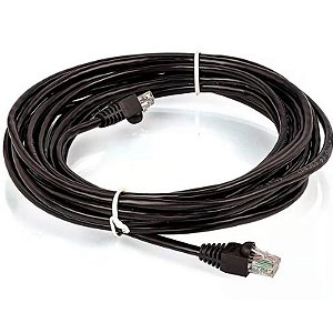 Cabo Rede Patch Cord Cat5 10mts PlusCable Preto