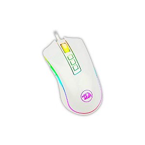 Mouse Gamer USB Redragon M711W Cobra RGB 10.000dpi Branco