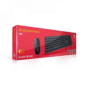 Combo Teclado Mouse Sem Fio C3Tech K-W20BK Preto
