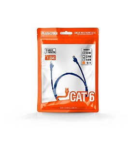 Cabo Rede Patch Cord Cat6 10mts PlusCable Azul
