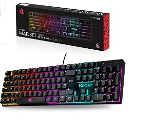 Teclado Mecânico Gamer Usb Knup KP-TE114 RGB Switch Blue