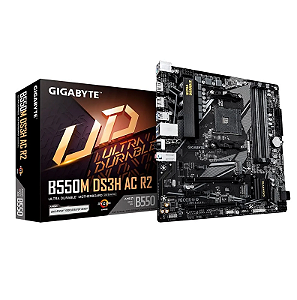 Placa Mae AM4 Gigabyte B550M DS3H Ac R2 M2 Hdmi DDR4