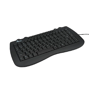 Teclado Mini USB Knup KP-2008 Ergonomico Preto