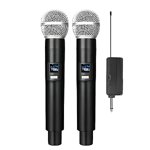 Microfone Sem Fio  Tomate MT-2031 c/ 02 Microfones