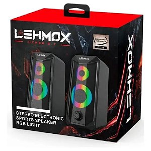 Caixa Som Gamer USB Lehmox GT-S5 RGB 6w