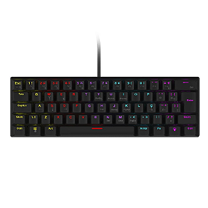 Teclado Mecânio Gamer USB Vinik Anihi Switch Red Rainbow 60%
