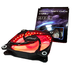 Cooler Fan 120mm Mymax Storm II Led Vermelho