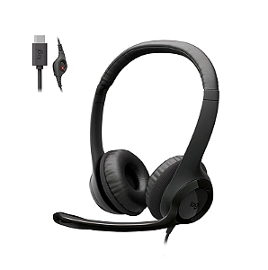 Fone Headset Usb-C Logitech H390 Preto