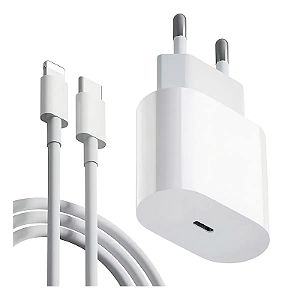 Carregador Celular Usb Type C Cabo Iphone Lightining 20w