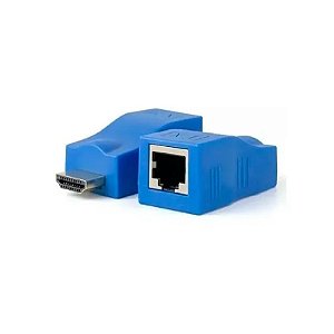 Extensor Video Hdmi / 01 Cabo Rede Rj45 Cat5e Até 30mts