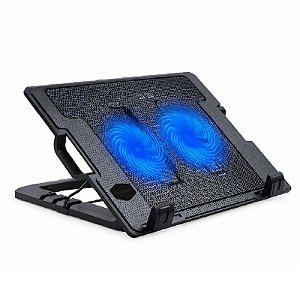 Suporte Cooler Notebook 15,6" Kross KE-NBSN18 c/ 02 Coolers
