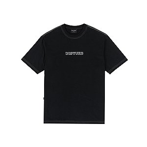 CAMISETA DISTURB OUTLINE LOGO PRETA
