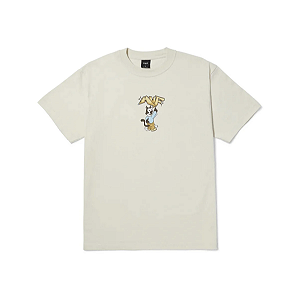 CAMISETA HUF BAD CAT OFF WHITE