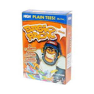 CAMISETA HIGH PACK C/3 BASIC PRETA