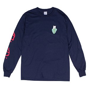 CAMISETA MANGA LONGA RIPNDIP NERMAL PORTRAIT NAVY