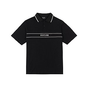CAMISETA POLO DISTURB WORK PRETA