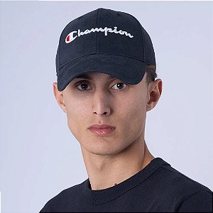 BONÉ CHAMPION ABA CURVA SCRIPT SNAP PRETO